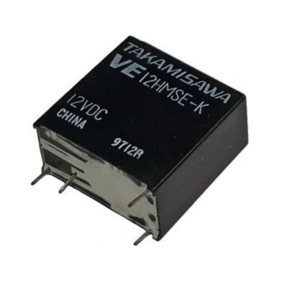 رله ۱۲ ولت تک کنتاکت ۴ پایه TAKAMISAWA مدل VE 12HMSE-K
